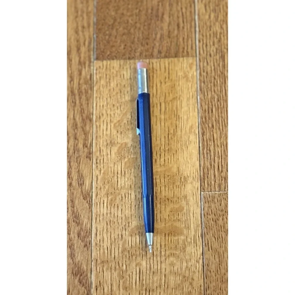 SCRIPTO Thinline Dark Blue Vintage Mechanical Pencil School Nostalgia